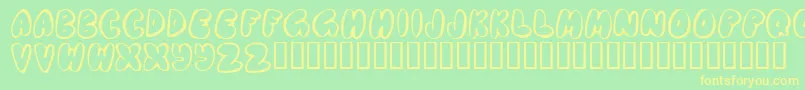 Chubb ffy Font – Yellow Fonts on Green Background