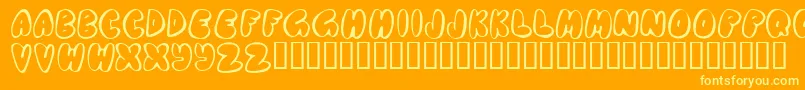 Chubb ffy-Schriftart – Gelbe Schriften auf orangefarbenem Hintergrund