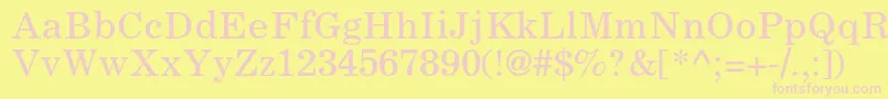 Coronaltstd Font – Pink Fonts on Yellow Background