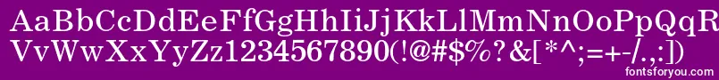 フォントCoronaltstd – 紫の背景に白い文字