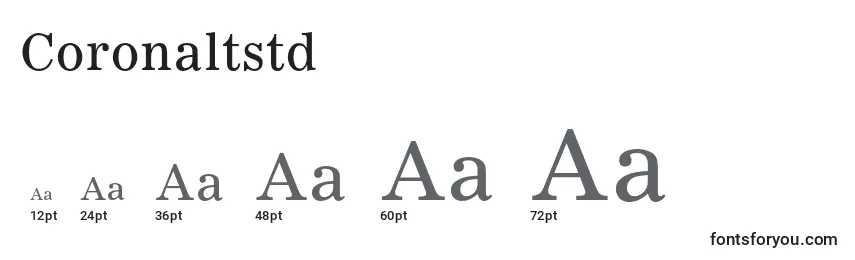 Coronaltstd Font Sizes