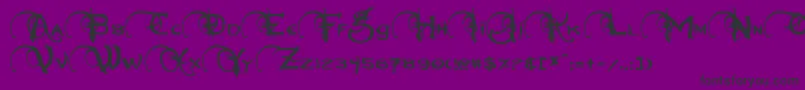 Czcionka Neverwinter – czarne czcionki na fioletowym tle