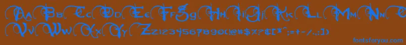 fuente Neverwinter – Fuentes Azules Sobre Fondo Marrón
