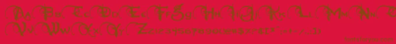 Neverwinter Font – Brown Fonts on Red Background