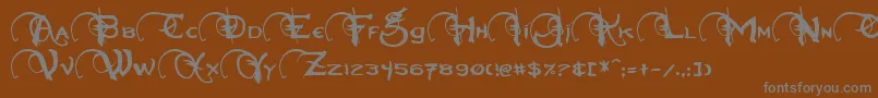 Neverwinter Font – Gray Fonts on Brown Background