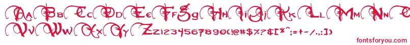 Neverwinter Font – Red Fonts on White Background