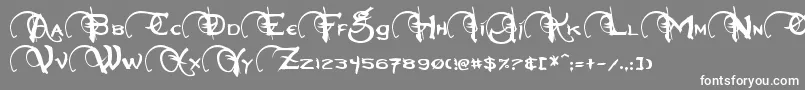 Neverwinter Font – White Fonts on Gray Background