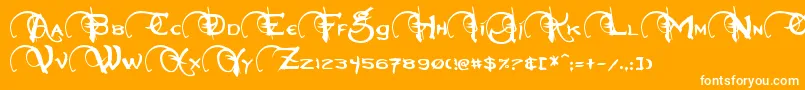 Neverwinter Font – White Fonts on Orange Background