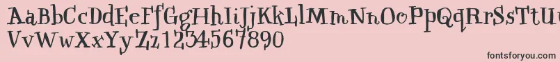 QwinkwellFree Font – Black Fonts on Pink Background