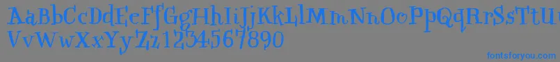 QwinkwellFree Font – Blue Fonts on Gray Background