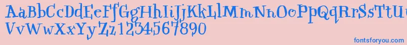 QwinkwellFree Font – Blue Fonts on Pink Background