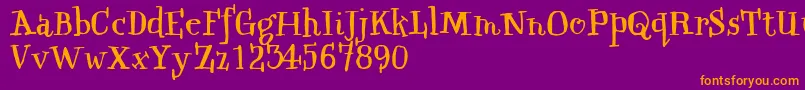 QwinkwellFree Font – Orange Fonts on Purple Background