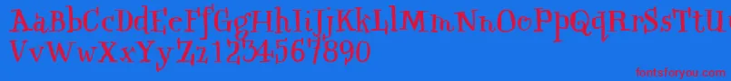 QwinkwellFree Font – Red Fonts on Blue Background