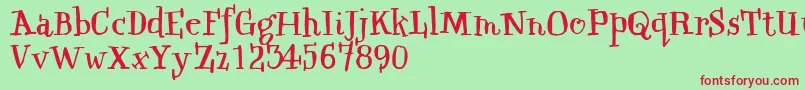 QwinkwellFree Font – Red Fonts on Green Background