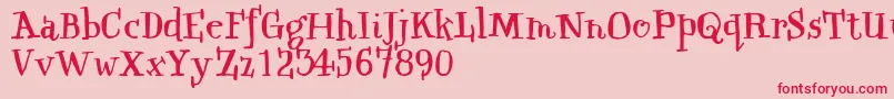 QwinkwellFree Font – Red Fonts on Pink Background