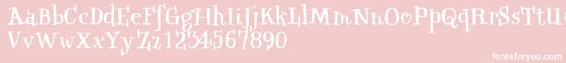 QwinkwellFree Font – White Fonts on Pink Background