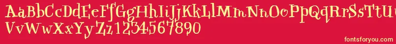 QwinkwellFree Font – Yellow Fonts on Red Background