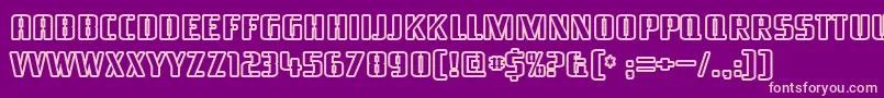 Braesideoutline Font – Pink Fonts on Purple Background