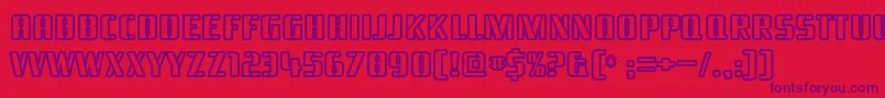 Braesideoutline Font – Purple Fonts on Red Background