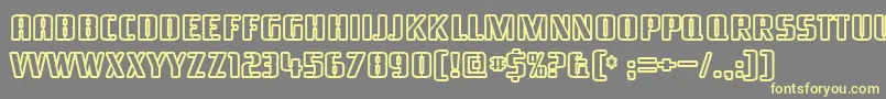 Braesideoutline Font – Yellow Fonts on Gray Background