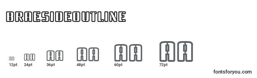 Braesideoutline Font Sizes