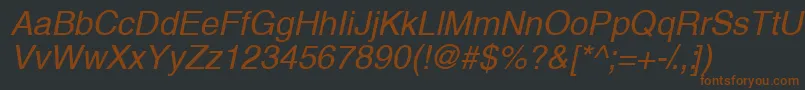 ThaibangkoksskItalic-fontti – ruskeat fontit mustalla taustalla