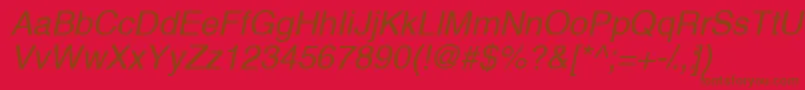 ThaibangkoksskItalic Font – Brown Fonts on Red Background