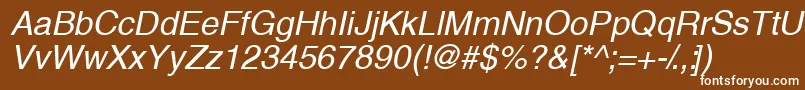 ThaibangkoksskItalic Font – White Fonts on Brown Background