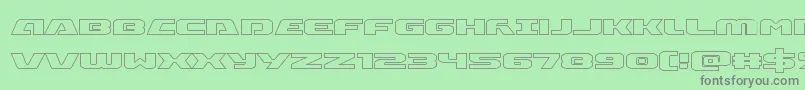 Iapetusout Font – Gray Fonts on Green Background