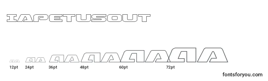 Размеры шрифта Iapetusout