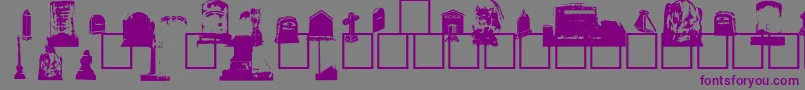 GravestoneBats Font – Purple Fonts on Gray Background