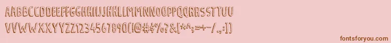 TradizionalDemo Font – Brown Fonts on Pink Background