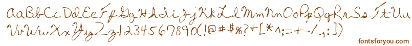 Lehn270-Schriftart – Braune Schriften auf weißem Hintergrund