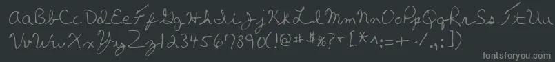 フォントLehn270 – 黒い背景に灰色の文字