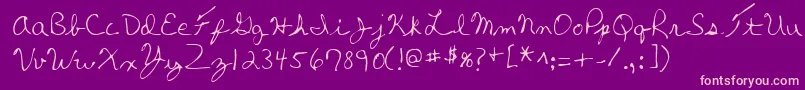 Lehn270 Font – Pink Fonts on Purple Background