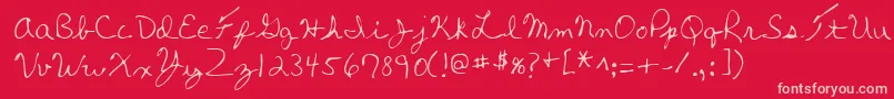Lehn270-Schriftart – Rosa Schriften auf rotem Hintergrund