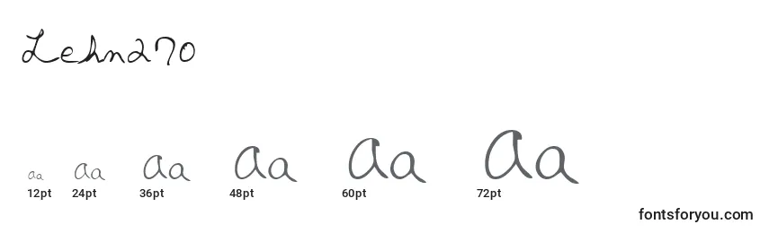 Größen der Schriftart Lehn270