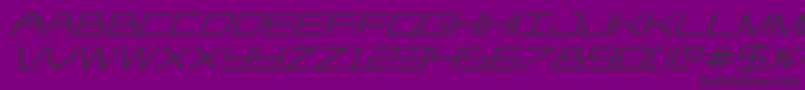 Fonte Player1upheavyital – fontes pretas em um fundo violeta