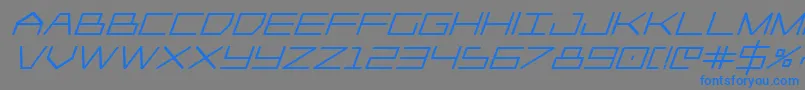 Police Player1upheavyital – polices bleues sur fond gris