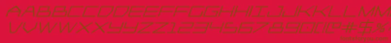 Player1upheavyital Font – Brown Fonts on Red Background