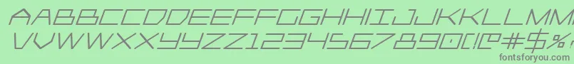 Player1upheavyital Font – Gray Fonts on Green Background