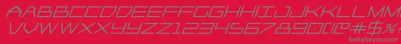 Player1upheavyital Font – Gray Fonts on Red Background