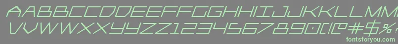 Player1upheavyital Font – Green Fonts on Gray Background