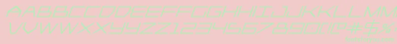 Player1upheavyital-Schriftart – Grüne Schriften auf rosa Hintergrund