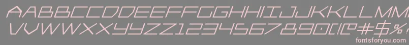 Player1upheavyital-fontti – vaaleanpunaiset fontit harmaalla taustalla