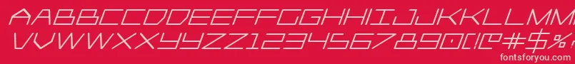 Player1upheavyital Font – Pink Fonts on Red Background