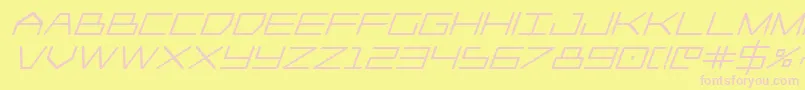 Saiba mais sobre a fonte Player1upheavyital Fonte Player1upheavyital – fontes rosa em um fundo amarelo