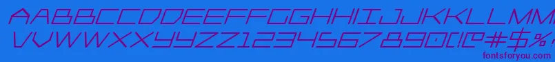 Player1upheavyital Font – Purple Fonts on Blue Background