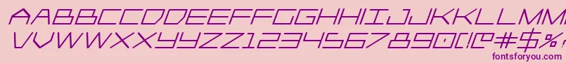 Player1upheavyital Font – Purple Fonts on Pink Background