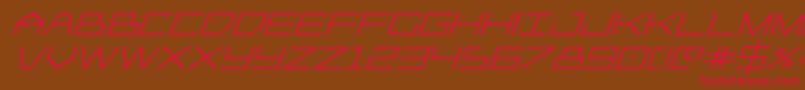 Player1upheavyital Font – Red Fonts on Brown Background